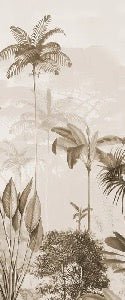 Papel pintado panoramico jungle eden sepia