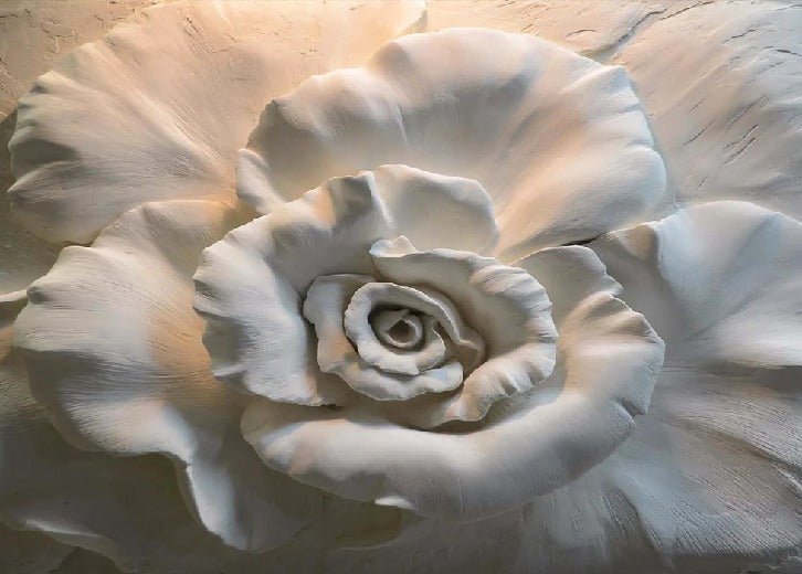 Papel pintado 3D Escultura floral