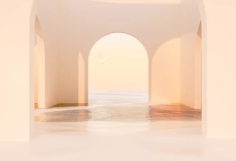 Papel pintado arco panorámico puesta de sol
