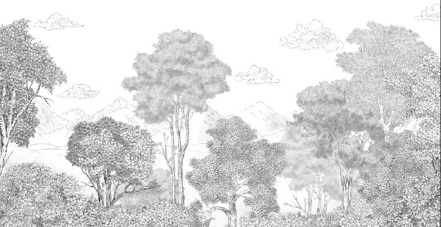 Papel pintado de Bosques y montañas panorámicos