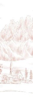 Papel pintado Paisaje italiano en terracota de los Dolomitas