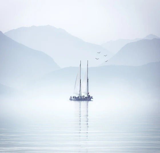 Papier peint lac Annecy navigation, XXL, tendance