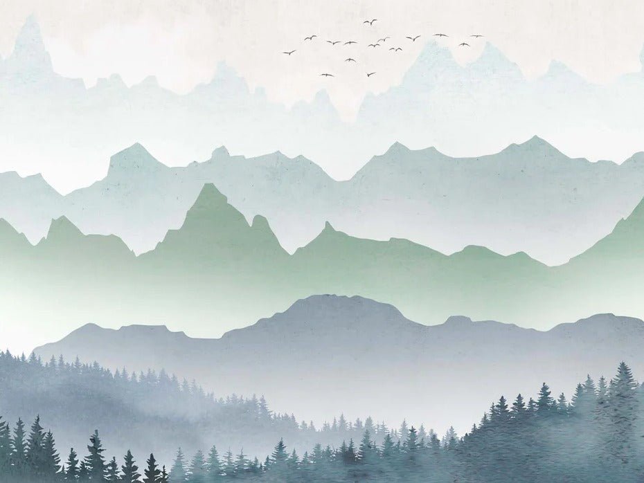 Forest morning mist wallpaper, XXL, tendance