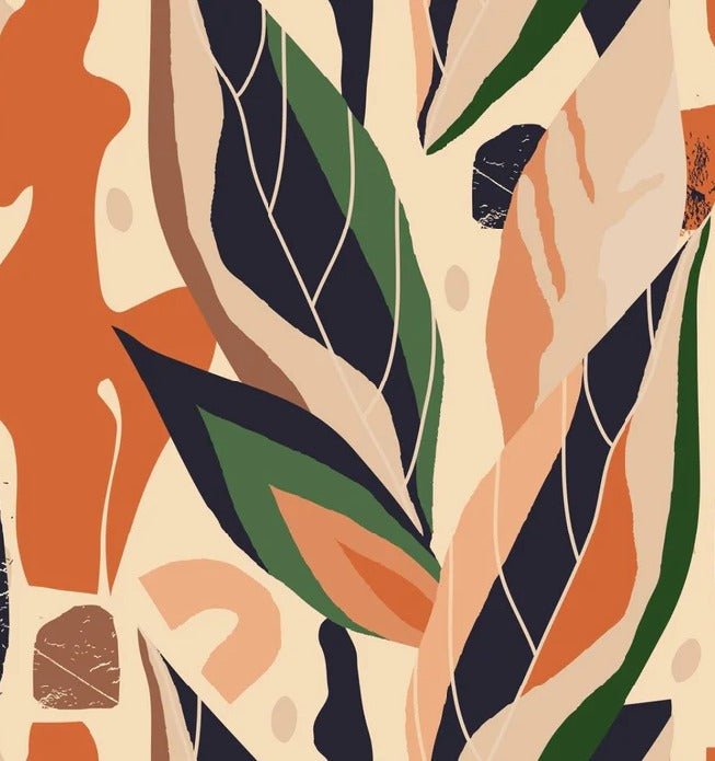 Papel pintado vegetal abstracto