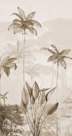 Papel pintado panoramico jungle eden sepia