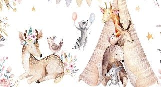 Papel pintado panorámico para dormitorio infantil