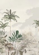 Papier peint panoramique jungle eden vert