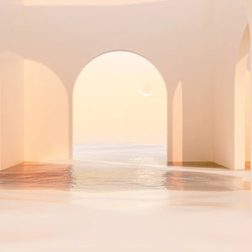Papel pintado arco panorámico puesta de sol