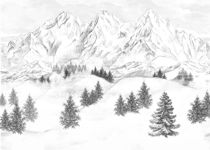 Papel pintado de la montaña de Chamonix