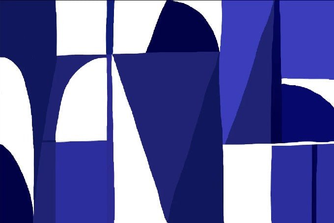 Papel pintado azul estilo Memphis