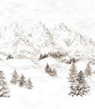 Papel pintado Montaña de los Alpes