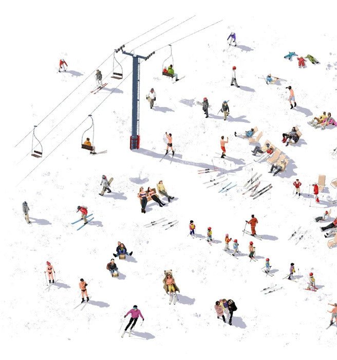 Papier peint panoramique après ski, XXL, tendance