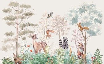 Papel pintado Dormitorio infantil magic nature beige