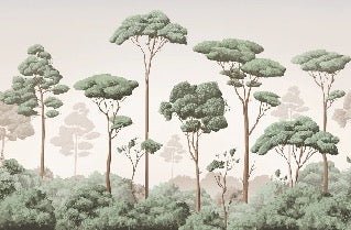 Papier peint brise légère pinède, XXL, tendance