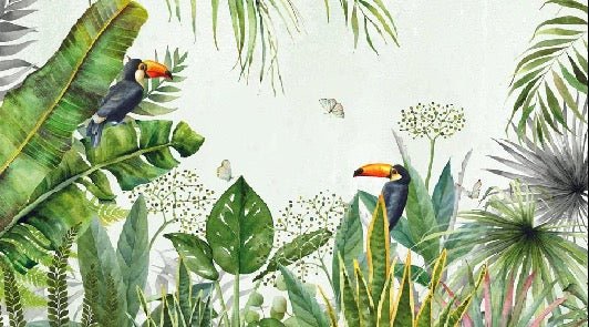 Fondo de Selva de pájaros exóticos