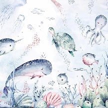 Fondo de ballenas oceánicas de cuento