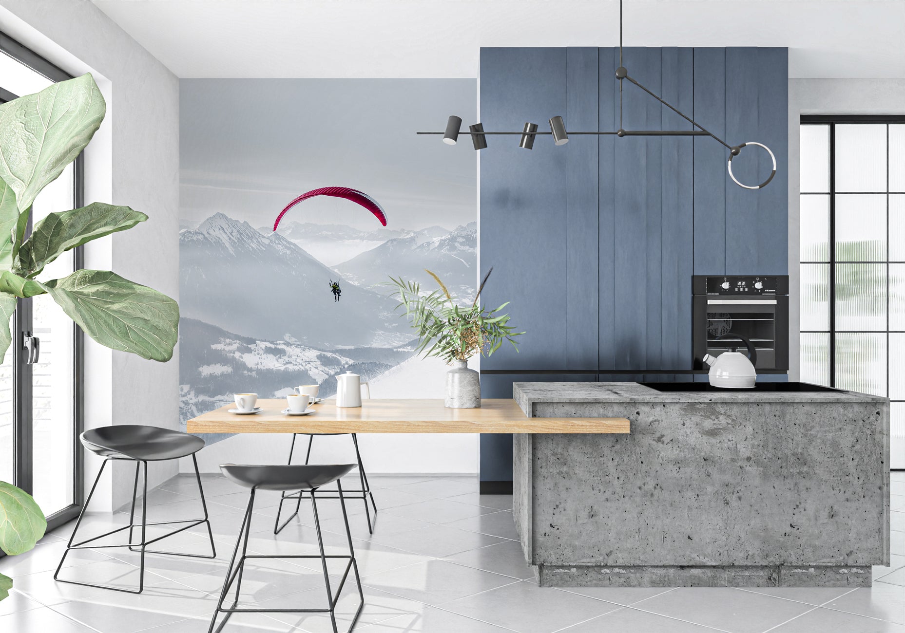 Papier peint photo montagne fly in the Alps, XXL, tendance