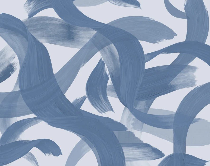 Papier peint contemporain – Bleu vibration