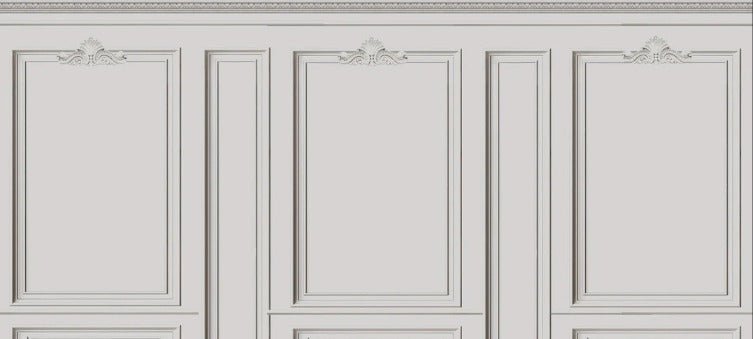 Papier peint Français Haussmannien Gris chaud