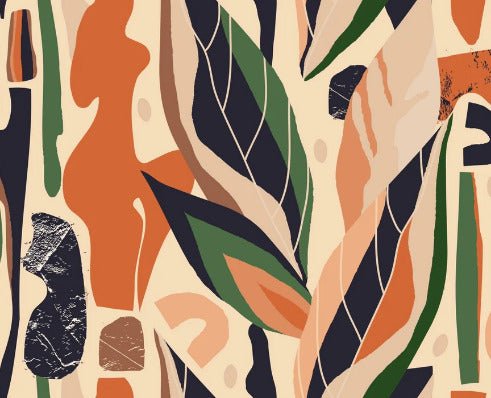 Papel pintado vegetal abstracto