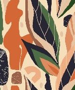 Papel pintado vegetal abstracto
