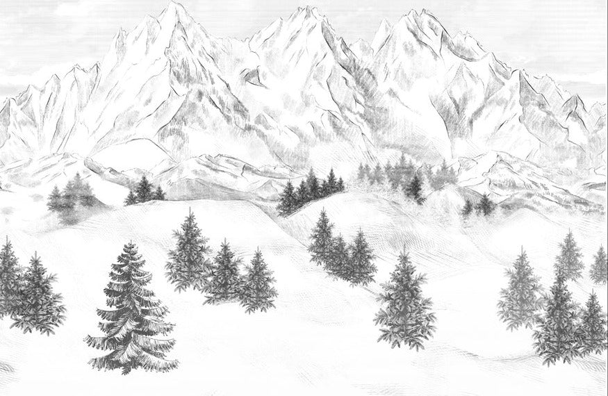 Papel pintado de la montaña de Chamonix