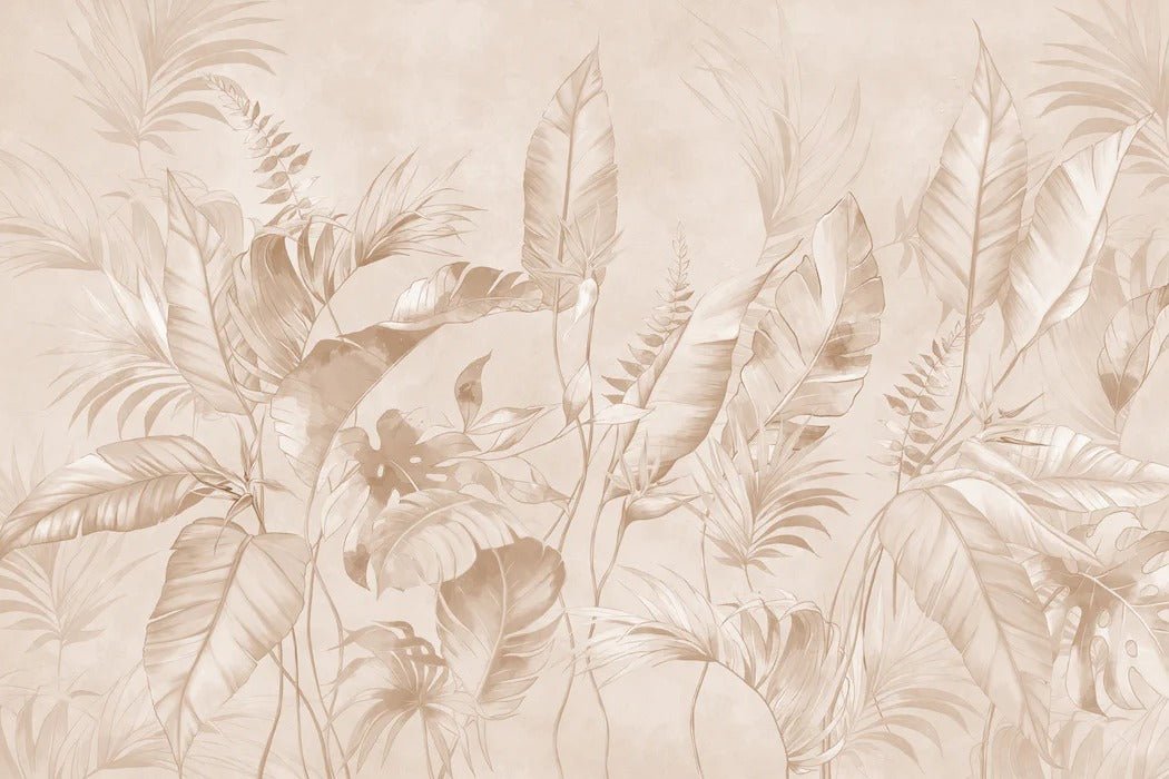 Elegante papel pintado selva polvorienta