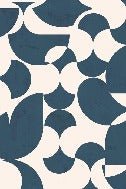 Papel pintado gráfico retro denim azul