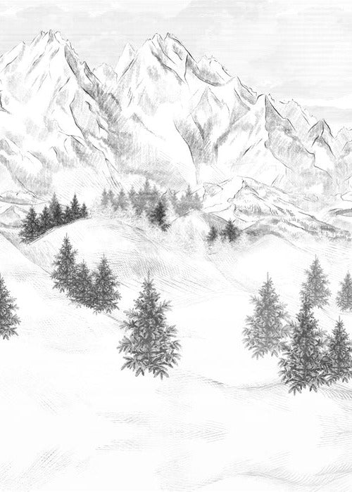 Papel pintado de la montaña de Chamonix