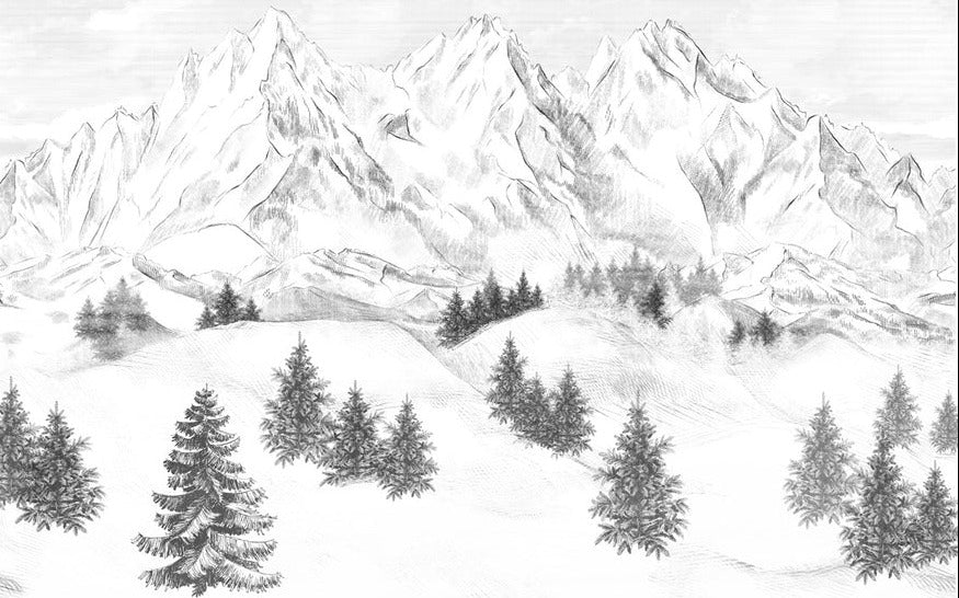 Papel pintado de la montaña de Chamonix