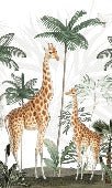 Papel pintado Familia de jirafas