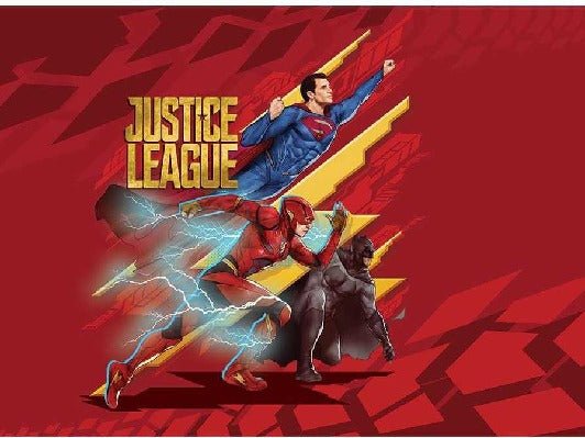 Papel pintado panoramico heroe de la liga de la justicia listo para el rojo