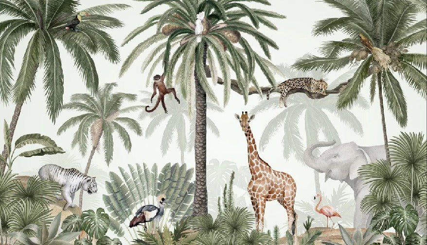 Papel pintado infantil Jungla pacífica