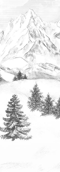 Papier peint montagne sommets de Chamonix, XXL, tendance