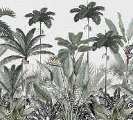 Papel pintado Árbol de la selva panorámico