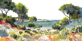 Papel pintado panorámico de verano