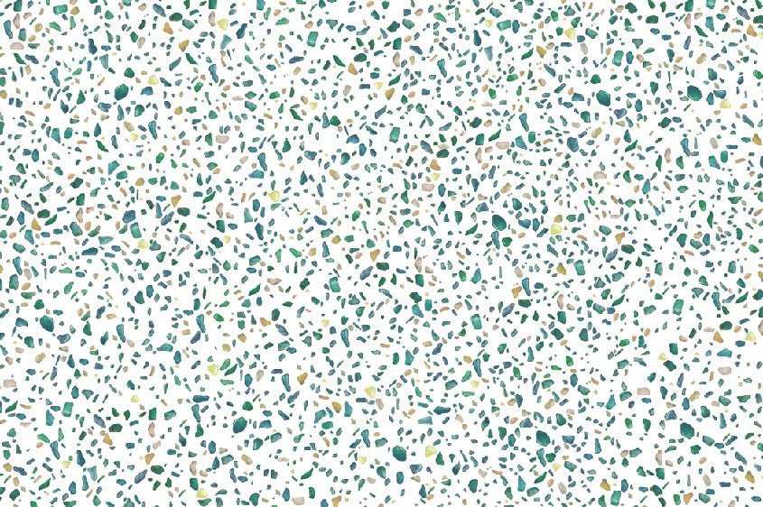 Papel pintado anís efecto terrazo