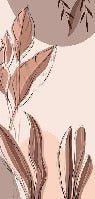 Papel pintado gráfico panorámico de plantas