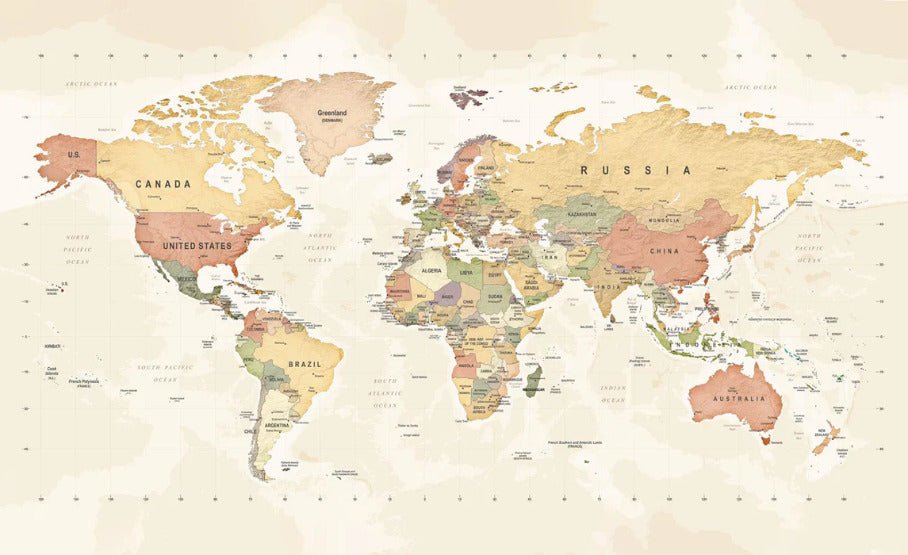 Fondo de escritorio de exploración panorámica del mapa del mundo