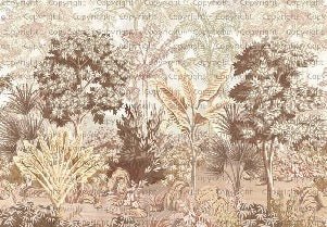 Papier peint jungle lumineuse, XXL, tendance