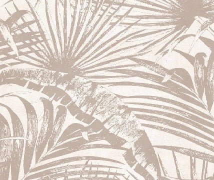 Papel pintado Hoja de selva monocromo
