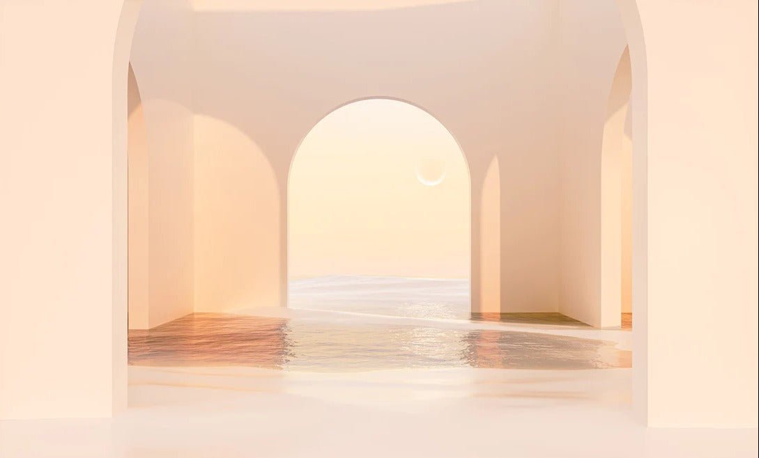 Papel pintado arco panorámico puesta de sol