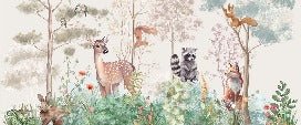 Papel pintado Dormitorio infantil magic nature beige