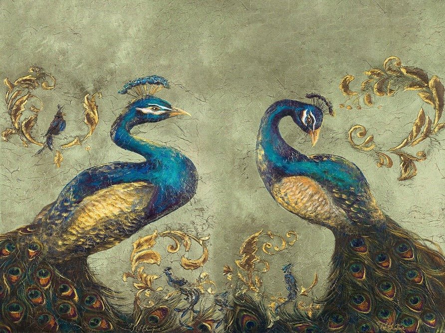 Papier peint Vintage Paon, XXL, tendance