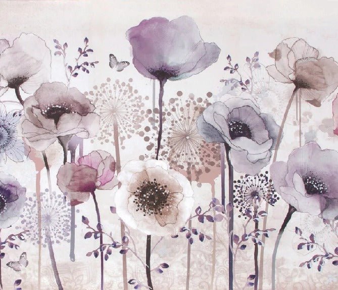 Papel pintado Fleur Parme