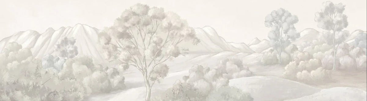 Papel pintado Poético paisaje sepia