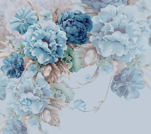 Papel pintado Flores azules
