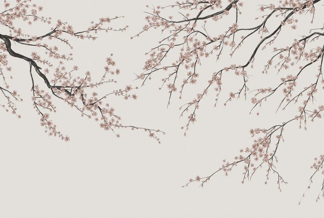 Papier peint panoramique Sakura beige