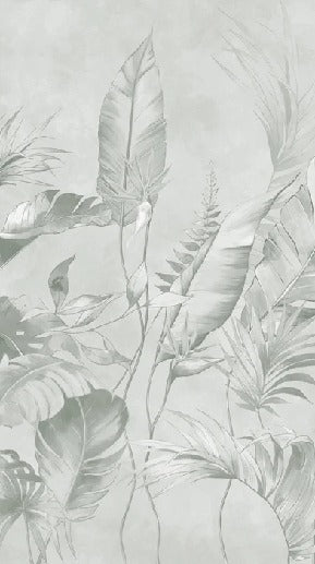 Papier peint élégante jungle sauge, XXL, tendance