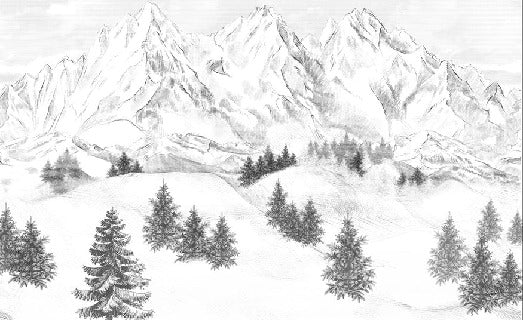 Papel pintado de la montaña de Chamonix